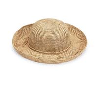Wallaroo Hat Company Women’s Catalina Sun Hat - Modern Handwoven, Twisted Natural Raffia, Wide Brim, Designed in Australia, Natural