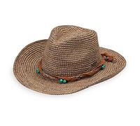 Wallaroo Hat Company Women’s Petite Catalina Cowboy - Natural Fiber, Adjustable Sizing for Smaller Crown Sizes - Chic Sun Hat, Mushroom, XS/S