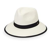 Wallaroo Hat Company Women’s Petite Gabi Fedora - UPF 50+ - Lightweight - Adjustable - Packable - Extra Small, Ivory, XS/S