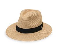 Wallaroo Hat Company Women’s Petite Palm Beach Fedora - UPF 50+ UV Protection Sun Hat, Packable, Adjustable, Small Size, Beige, XS/S