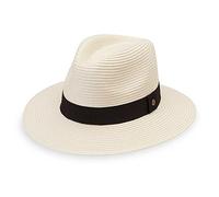 Wallaroo Hat Company Women’s Petite Palm Beach Fedora - UPF 50+ UV Protection Sun Hat, Packable, Adjustable, Small Size, Ivory, XS/S