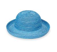 Wallaroo Hat Company Women’s Petite Victoria Sun Hat - Packable Design and Adjustable Sizing for Smaller Crown Sizes, Mixed Aqua, XS/S