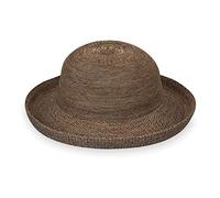 Wallaroo Hat Company Women’s Petite Victoria Sun Hat - Wide Brim, Packable, Adjustable, Breathable, Small Summer Beach Hat, Suede, XS/S