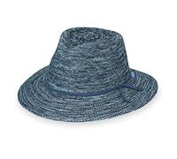 Wallaroo Hat Company - Women’s Victoria Fedora - UPF 50+ Sun Protection, Wide Brim, Packable Design and Adjustable Sizing for Medium Crown Sizes - Sun-Smart Hat for Everyday (Mixed Denim)