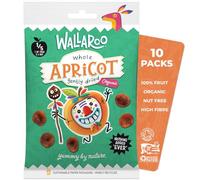 Wallaroo Healthy Snacks - Organic Dried Apricots | 100% Apricot, No Added Sugar | Organic Fruit, Low Calorie, High Fibre, No Preservatives, Nut Free | Dried Fruit Snacks | Multipack 10x35g