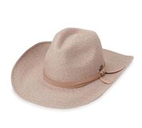 Wallaroo Women’s Denver Cowboy Hat (Taupe) - Modern Western Style | 3-Inch Brim | Adjustable 58 cm Fit | Packable Comfort
