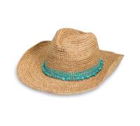 Wallaroo Women's Tahiti Cowboy Hat (Adjustable & Packable) Turquoise