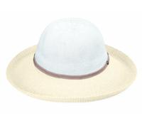 Wallaroo Women's Victoria Two-toned Sun Hat - UPF50+ Sun Protection (Adjustable & Packable) - White/Natural