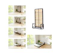 Wallbedking Vertical 120Cm X 200Cm Classic Wall Bed, Fold-Down Guest Bed For Small Rooms, Apartments And Studios