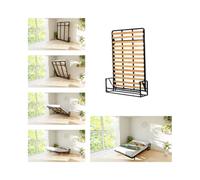 Wallbedking Vertical 135Cm X 190Cm Classic Wall Bed, Fold-Down Guest Bed For Small Rooms, Apartments And Studios