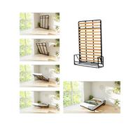 Wallbedking Vertical 140Cm X 190Cm Classic Wall Bed, Fold-Down Guest Bed For Small Rooms, Apartments And Studios