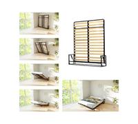 Wallbedking Vertical 180Cm X 200Cm Classic Wall Bed, Fold-Down Guest Bed For Small Rooms, Apartments And Studios