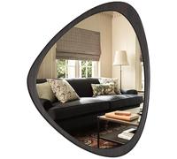 WallBeyond Asymmetrical Mirror, Irregular Wall Mirror, Wall Mirrors Decorative for Bedroom Living Room Entryway Hall, Wood Mirror for mid Century Modern Decor 25" H x 20" W, Dark Brown