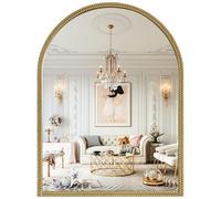 WallBeyond Gold Vintage Mirror for Vanity 24x32 Inch, Gold Antique Mirror with Ornate Beaded Frame for Bathroom, Living Room, Fireplace, Entryway