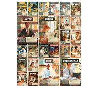 Wallbuddy Career Inspiration Posters | Diverse Professional Roles Illustrated Art for Educational Decor Set of 24 Posters for Classrooms, Libraries, Career Counseling Offices (8x10 Inches)