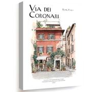 Wallbuddy Charming Italian Street Wall Art Pri (30 x 40 cm, Wrapped Canvas)