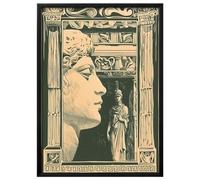 Wallbuddy Classical Greek Sculpture Wall Art Pri (40 x 50 cm, Black Framed)
