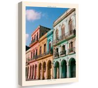Wallbuddy Colorful Havana Architecture Wall Ar (60 x 90 cm, Wrapped Canvas)