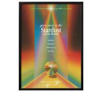 Wallbuddy Cosmic Dreams Wall Art Print | Colorfu (40 x 50 cm, Black Framed)