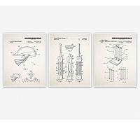 Wallbuddy Cricket Invention Posters Set of 3 Cricket Prints Cricket Gift (Unframed) (8 x 10)