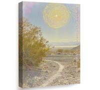 Wallbuddy Desert Path Zen Wall Art Print | Rad (50 x 70 cm, Wrapped Canvas)