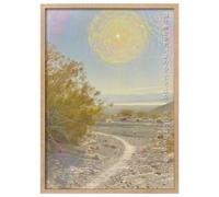Wallbuddy Desert Path Zen Wall Art Print | Radiant (60 x 90 cm, Oak Framed)