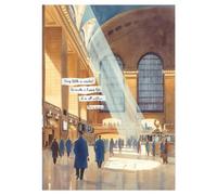 Wallbuddy Grand Central Station Wall Art Print (60 x 90 cm, Unframed Print)