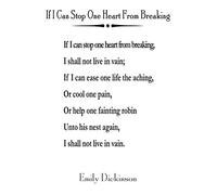 Wallbuddy If I can Stop - Emily Dickinson (16.5 x 23.4 (A2), White)