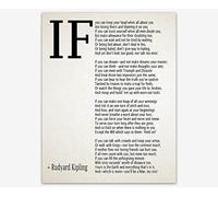 Wallbuddy IF Poem Art Print by Rudyard Kipling (Ivory, 11.7 x 16.5 inches, A3)