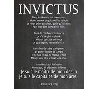 Wallbuddy Invictus par William Ernest Henley Invictus Poeme en Francais (11 x 14, Chalkboard Black)