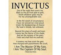 Wallbuddy Invictus Poem Invictus Print Art Print by William Ernest Henley Captain of My Soul Master of My Fate Invictus Poster (5 x 7, Parchment)