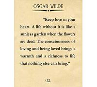 Wallbuddy Keep Love Quote Oscar Wilde Quote Love Poster (11 x 14, Parchment)