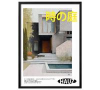 Wallbuddy Modern Architecture Wall Art Print | M (50 x 70 cm, Black Framed)