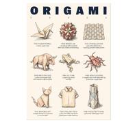 Wallbuddy Origami Types Wall Art Print | Nine (40 x 50 cm, Unframed Print)