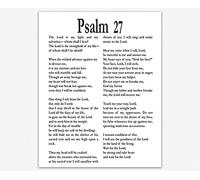Wallbuddy Psalm 27 Print Psalm 27 Bible Poster Bible Decor Bible Wall Art Psalm Wall Art Psalm Decor Psalm Quote Bible Quote Biblical Prints Christian (30cm x 40cm, White)