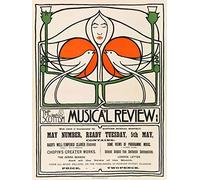Wallbuddy Scottish Art Nouveau Poster by Charles Rennie Mackintosh (5 x 7)