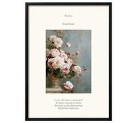 Wallbuddy Vintage Floral Bouquet Wall Art Print (60 x 90 cm, Black Framed)