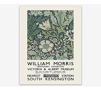 Wallbuddy William Morris Gallery Art Prints Wall Art - Art Exhibition Poster Room Decor London 1934 | Aesthetic Wall Prints for Home Decor Gifts for Her Floral Artwork Feminist Wall Art (50cm x 70cm)
