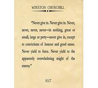 Wallbuddy Winston Churchill Quote - Inspiring Quote Poster (5 x 7, Parchment)