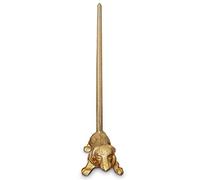 WallCharmers Gold Paper Towel Holder, Metal Toilet or Kitchen Paper Holder for Floor or Countertop, Gold Dog