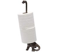 WallCharmers Rustic Paper Towel Holder, Metal Toilet or Kitchen Paper Holder for Floor or Countertop, Rustic Dino