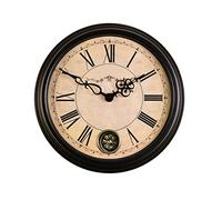 CUISGOR Wallclock Vintage Wall Clock Silent Wall Clock Living Room Decoration Wall Clock Home Office Battery Powered 18 Inches Clock For Wall(A)