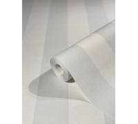 WALLCOVER Non-Woven Wallpaper Blue Stripes Country House White Light Blue Lines Modern Block Stripe Wallpaper Fine Structure 10.05 x 0.53 m Made in Germany