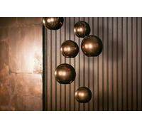 WALLCOVER Wallpaper Metal Look Copper Stripes Panels High-Quality Non-Woven Wallpaper for Living Room Bedroom 10.05 x 0.53 m