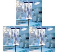 Wallcur Practi-0.9% Sodium Chloride 1000mL (IV Bag) 1 Bag - Simulation Product for Medical Training (Pack of 3)