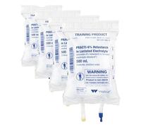 Wallcur Practi-6% Hetastarch in Lactated Electrolyte 500mL I, V, Solution Bag (1 Bag) - Simulation Product for Medical Training (Pack of 4)