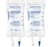 Wallcur Practi-Dextrose-Normal Saline 250mL Infusion Bag (1 Bag) - Simulation Product for Medical Training (Pack of 2)
