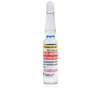 Wallcur Practi-Heparin Sodium 5000IU/0, 2mL Ampule (Pack of 100) - Simulation Product for Medical Training