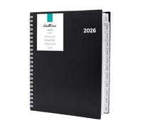 WallDeca 2026 Diary, Agenda Planner With Weekly And Monthly View, Daily Agenda Book And Yearly Planners Calendar Book, Spiral Bound With Tabs, Notes, Goals And Holidays (20 x 15 cm)