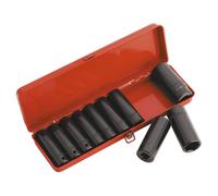 Sealey Impact Socket Set AK58/11M 1/2in Drive 10 Piece Deep Metric